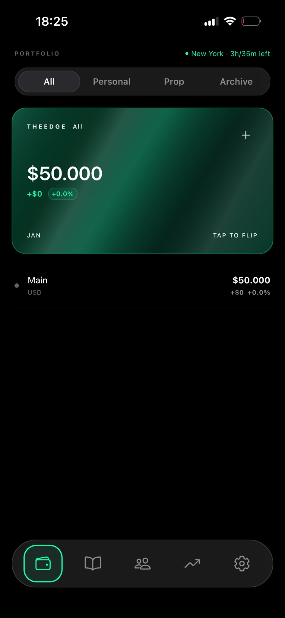 Accounts & prop tracking screen